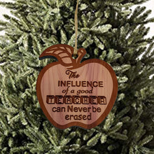 Load image into Gallery viewer, The Influence of a Good Teacher - Raw Cedar Ornament