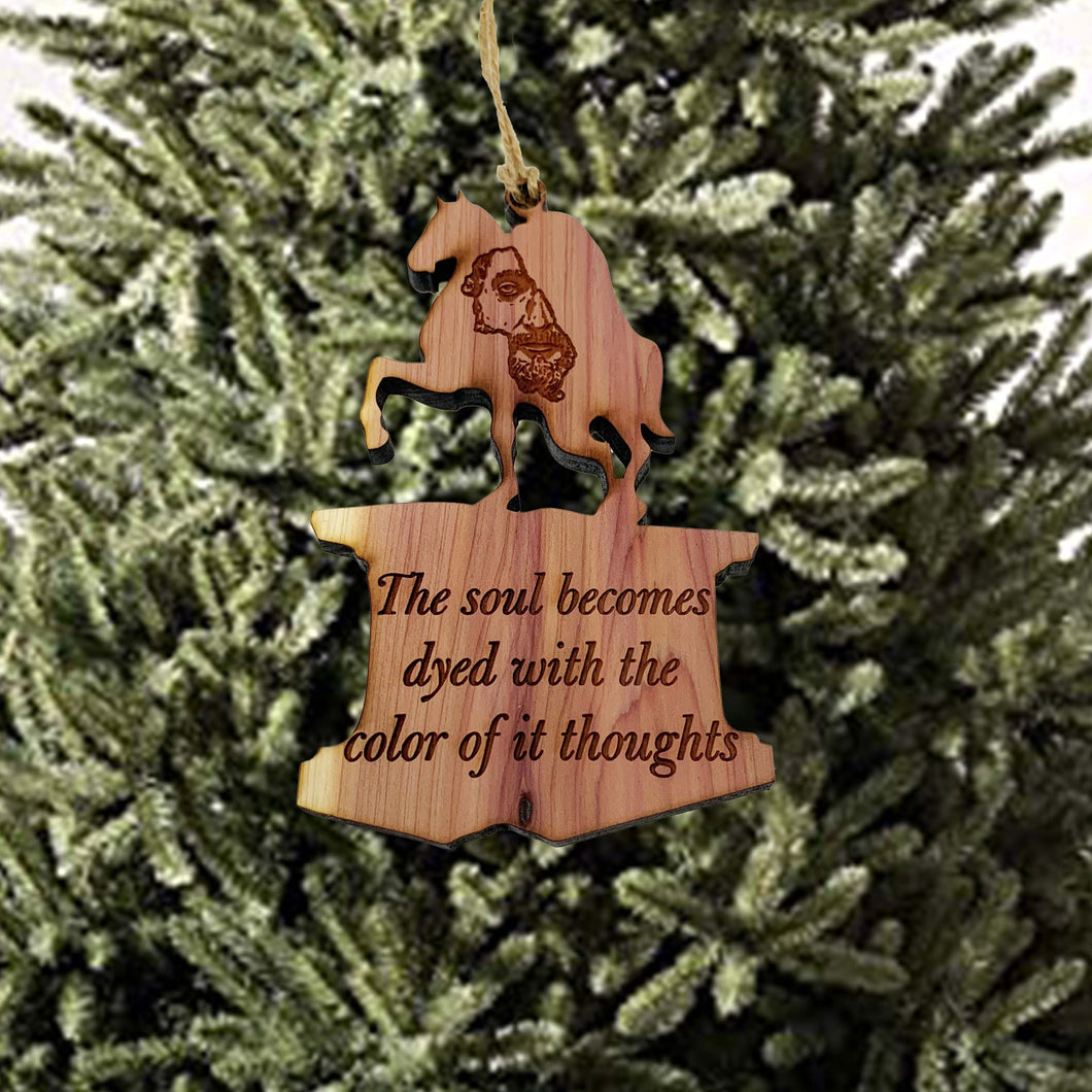 The Soul becomes Dyed Marcus Aurelius CEDAR Ornament