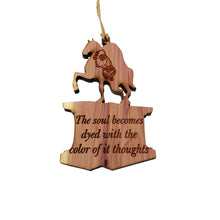 Load image into Gallery viewer, The Soul becomes Dyed Marcus Aurelius CEDAR Ornament