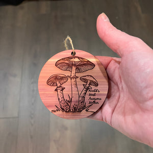 Toadstool Worlds Most Awesome Mother - Cedar Ornament