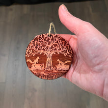 Load image into Gallery viewer, Two Squirrels and Tree of Life - Cedar Ornament