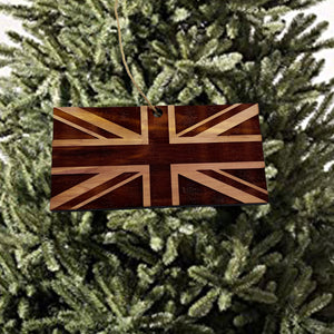 UK Flag - Cedar Ornament