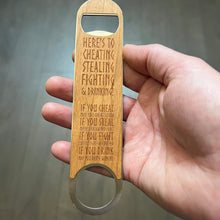 Load image into Gallery viewer, Viking Toast - WOODEN Bottle Opener