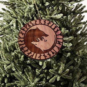 Viking ÚLFHÉÐNAR Wolf Norse Scandinavian - Cedar Ornament