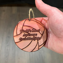 Load image into Gallery viewer, Volleyball Worlds most awesome Granddaughter - Cedar Ornament