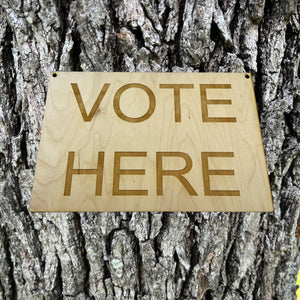 Vote Here 7x10 Sign