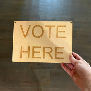 Vote Here 7x10 Sign