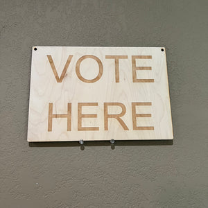 Vote Here 7x10 Sign