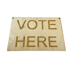 Vote Here 7x10 Sign