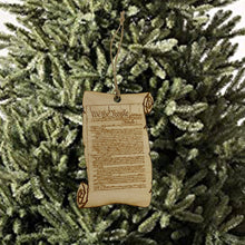 Load image into Gallery viewer, Scroll We The People - Ornament Raw Wood