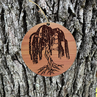 Weeping Willow - Cedar Ornament