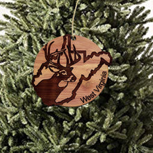 Load image into Gallery viewer, West Virgina Deer Hunter - Cedar Ornament