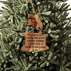 When you Arise in the Morning Marcus Aurelius CEDAR Ornament