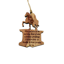 Load image into Gallery viewer, When you Arise in the Morning Marcus Aurelius CEDAR Ornament