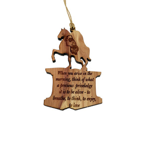 When you Arise in the Morning Marcus Aurelius CEDAR Ornament