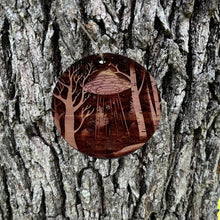 Load image into Gallery viewer, Winter UFO - Cedar ornament