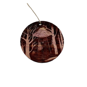 Winter UFO - Cedar ornament