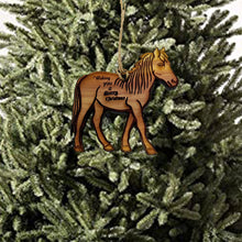 Load image into Gallery viewer, Wishing you a Merry Christmas PONY - Cedar Ornament