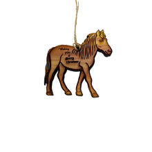 Load image into Gallery viewer, Wishing you a Merry Christmas PONY - Cedar Ornament