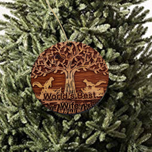 Load image into Gallery viewer, World&#39;s Best Wife Two Squirrels and Tree of Life - Cedar Ornament