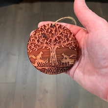 Load image into Gallery viewer, World&#39;s Best Wife Two Squirrels and Tree of Life - Cedar Ornament