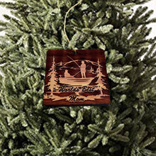 Load image into Gallery viewer, World&#39;s best Mom Fisherman - Cedar Ornament