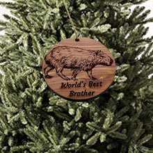 Load image into Gallery viewer, Worlds Best Brother Capybara - Cedar Ornament