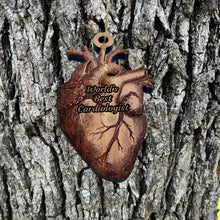 Load image into Gallery viewer, Worlds Best Cardiologist HEART - Cedar Ornament