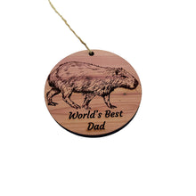 Load image into Gallery viewer, Worlds Best Dad Capybara - Cedar Ornament