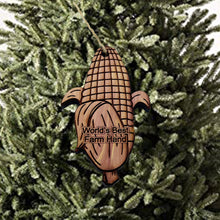 Load image into Gallery viewer, Worlds Best Farm Hand Corn on the cob - Cedar Ornament