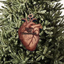 Load image into Gallery viewer, Worlds Best Hematologist  HEART - Cedar Ornament