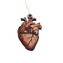 Load image into Gallery viewer, Worlds Best Hematologist  HEART - Cedar Ornament