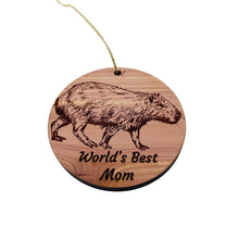 Load image into Gallery viewer, Worlds Best Mom Capybara - Cedar Ornament