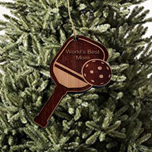 Load image into Gallery viewer, Worlds Best Mom Pickleball - Cedar Ornament