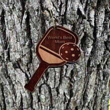 Load image into Gallery viewer, Worlds Best Mom Pickleball - Cedar Ornament