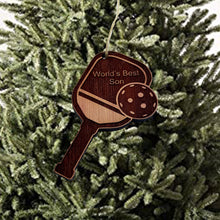 Load image into Gallery viewer, Worlds Best Son Pickleball - Cedar Ornament