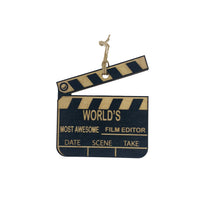 Load image into Gallery viewer, Worlds most awesome Film Editor - Ornament Black