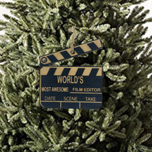 Load image into Gallery viewer, Worlds most awesome Film Editor - Ornament Black