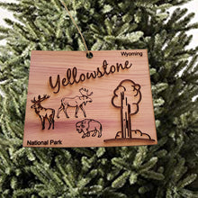 Load image into Gallery viewer, Yellowstone National Park WY - Cedar Ornament