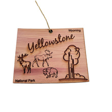 Load image into Gallery viewer, Yellowstone National Park WY - Cedar Ornament