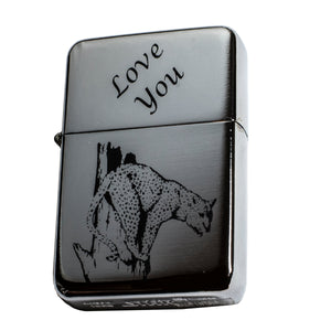 Lighter - Love you Cheetah High Polish Chrome