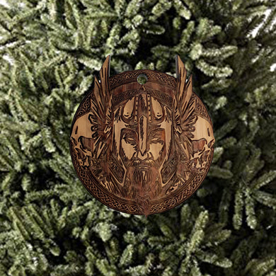 Nordic Viking - Raw Cedar Ornament