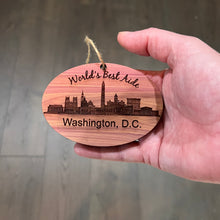 Load image into Gallery viewer, worlds Best Aide Washington DC  - Cedar Ornament