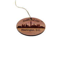 Load image into Gallery viewer, worlds Best CEO Washington DC  - Cedar Ornament