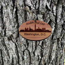 Load image into Gallery viewer, worlds Best CEO Washington DC  - Cedar Ornament